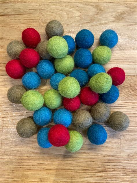 Dinosaur Mix 25cm 100 Nepalese Wool Felt Ball Pom Poms Etsy