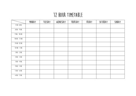 Challenge Your Limits Photo Study Timetable Template Timetable