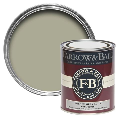 Don't hesitate to suggest new words please! Farrow & Ball French Gray no.18 Gloss paint 0.75L ...
