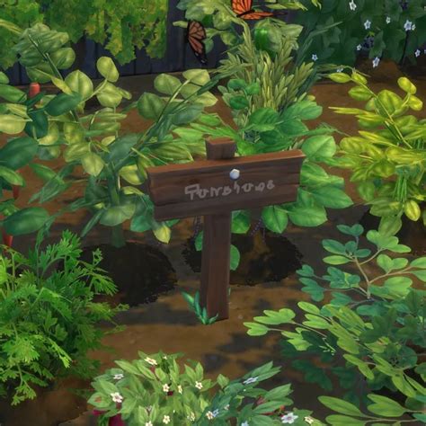 Functional Garden Sign Brazen Lotus Garden Signs Sims 4 Mods Sims 4