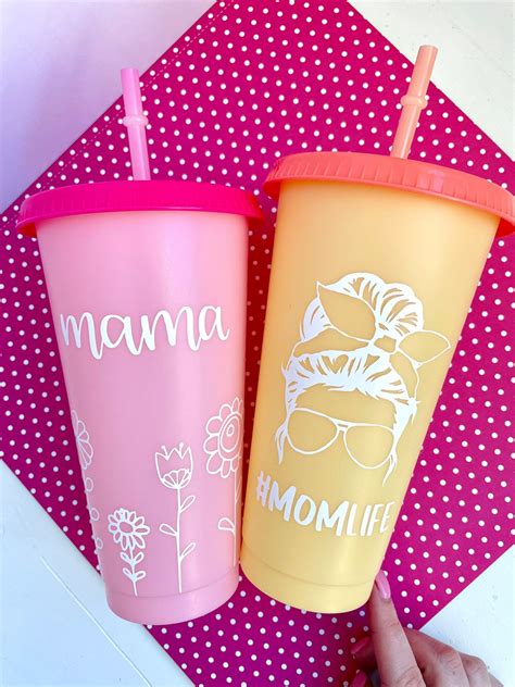 Mother S Day Ts Ts For Mom Monogram Cups Mom Tumbler Cup With Straw Cute Cups Cup