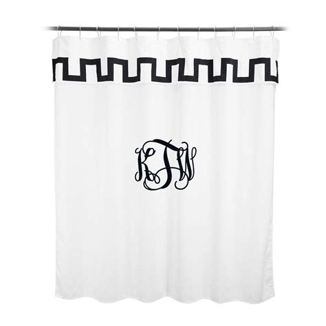 White/black Shower Curtain | Navy shower curtain, Shower curtain ...