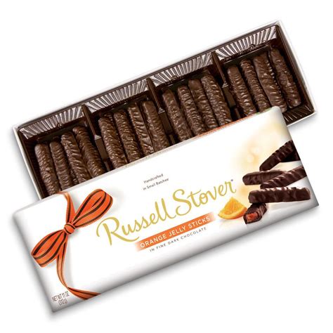 Image For Dark Chocolate Orange Jelly Strings 11 Oz Box From Russell