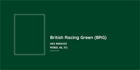 British Racing Green Color Chart