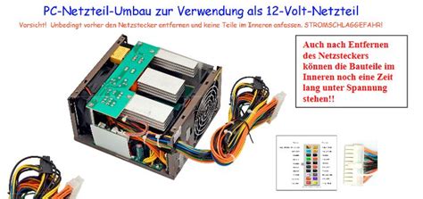 Umbaubeschreibung Eines Pc Netzteil In Ein 12v Netzteil 12v Netzteil