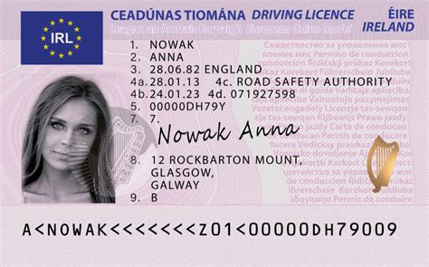 Irish Driving License European Driving Licence
