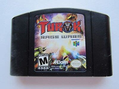 Turok Rage Wars Nintendo 64 N64 Authentic OEM Black Video Game Cart