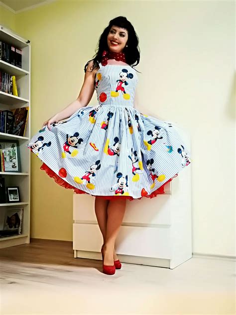 Pinup Dress Daisy Dress Mickey Disney Dress Etsy Disney Inspired
