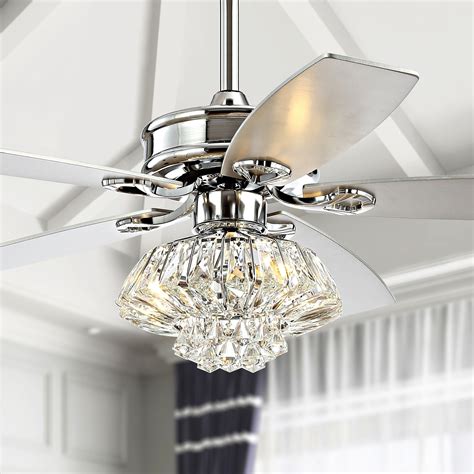 Kate Light Crystal Led Ceiling Fan With Remote By Jonathan Y