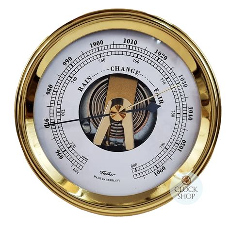 Brass Maritime Barometer By Fischer Fischer Clock Shop Australia