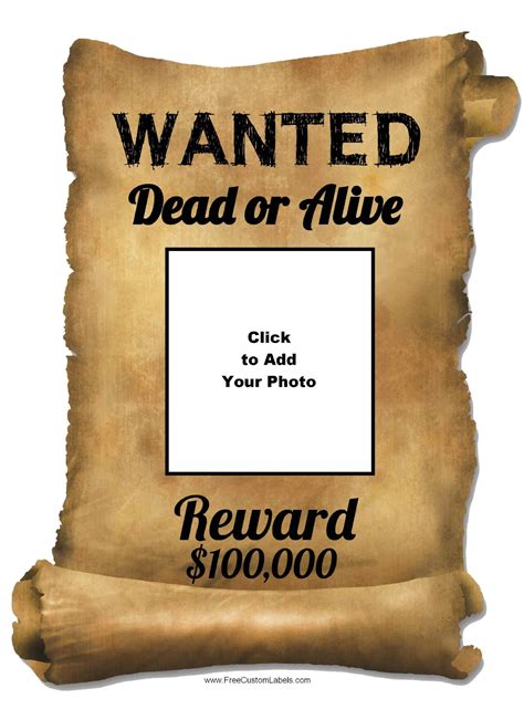 Create A Wanted Poster Template