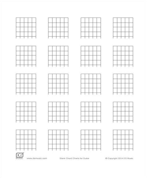 Blank Chord Chart Or Diagram Low Res Guitar Chords Guitar Chord
