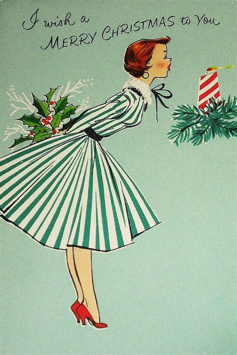 Vintage Christmas Card Vintage Holiday Cards Retro Christmas