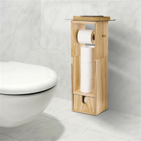 Keep the toilet paper right where you need it with an updated toilet paper storage holder for the bathroom. Haitral Freestanding Toilet Paper Holder with Storage And ...