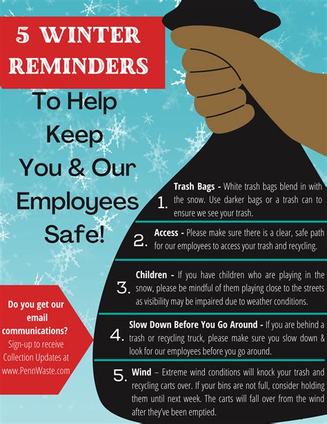 Winter Weather Reminders To Help Keep You Our Employees Safe Penn