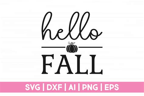Hello Fall SVG Graphic By CraftartSVG Creative Fabrica