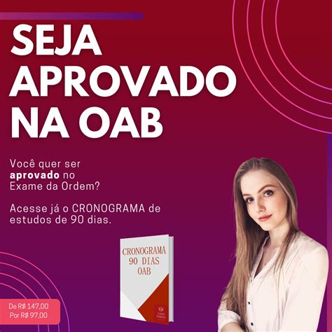 CRONOGRAMA 90 DIAS OAB Exame Da Ordem Thalia Caroline Engelsing