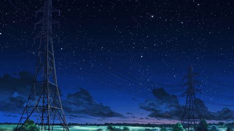 Anime Night Time Sky Wallpapers Wallpaper Cave
