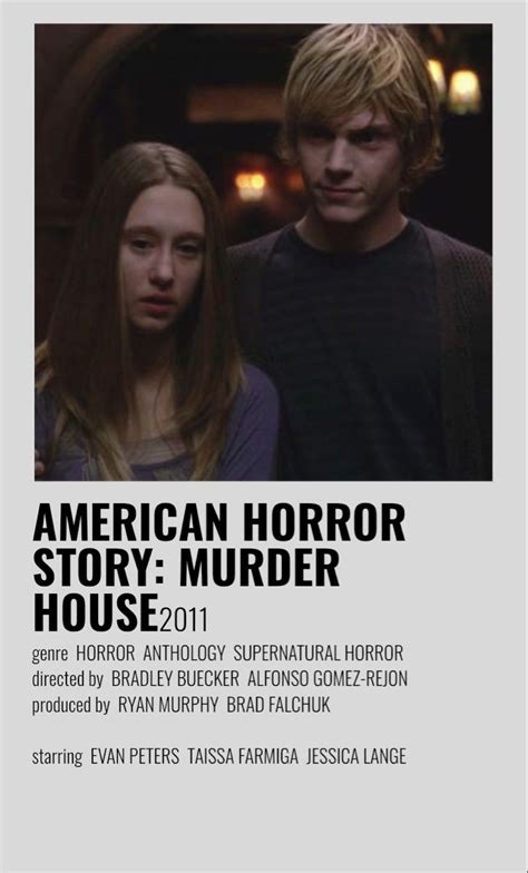 American Horror Story Murder House Minimalistic Poster Artofit