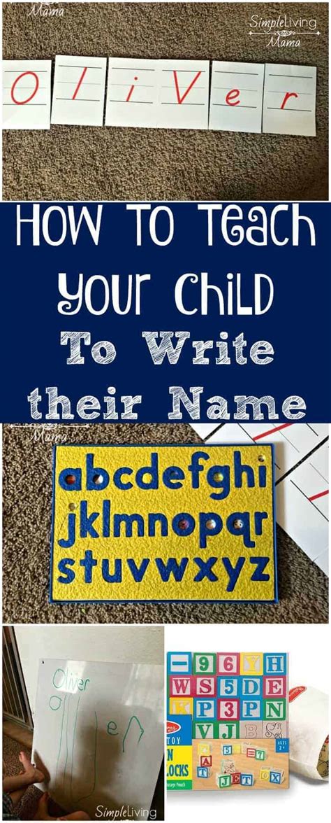 How To Teach Your Child To Write Their Name Simple Living Mama