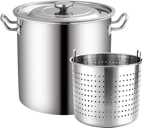 Commercial Grade Stainless Steel Induction Stockpot With Cover And