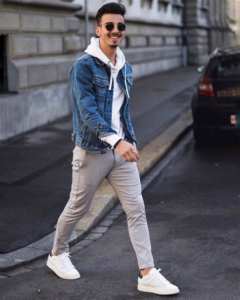 40 Cool White Sneakers Outfits For Men Winter Outfits Men Men