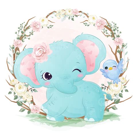 Watercolor Baby Animals Vector Png Images Cute Baby Animals In