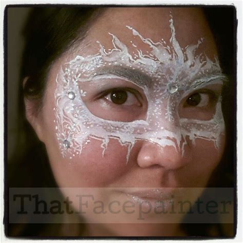 Snow Queen Winter Fairy Venetian Inspired Mask Winter Fairy Face