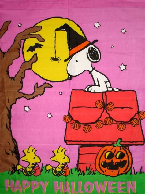 Download Happy Halloween Flag Snoopy Peanuts Gang By Katiea99