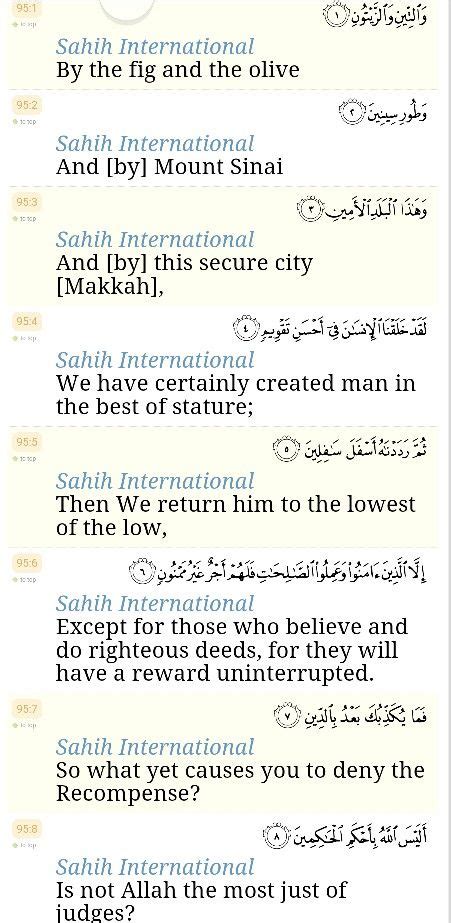 Quran Surah At Tin 95 Complete Surah Islamic Teachings Quran