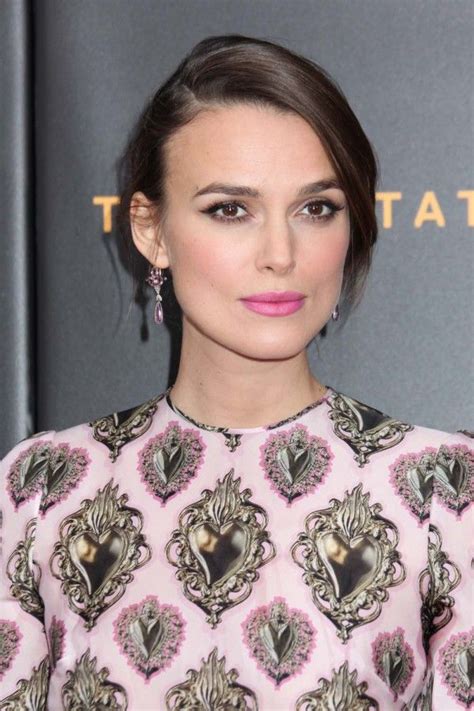 Keira Knightley Does The Low Chignon Feathered Hairstyles Pretty