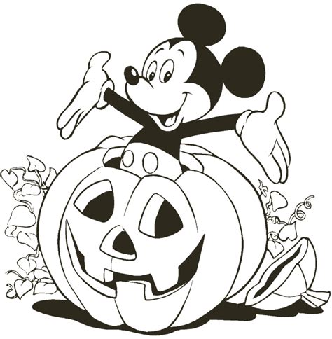 Mickey Mouse With The Pumpkin Coloring Pages Mickey Mouse Coloring