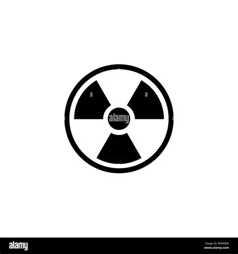 Radioactive Warning Radiation Flat Vector Icon Illustration Simple