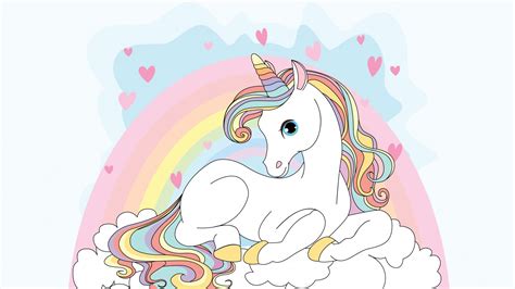 Wallpaper Unicorn Girly Rainbow Hd 4k Creative