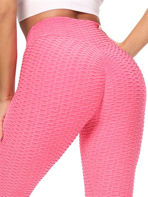 Sayfut Women Textured High Waist Yoga Pants Ruched Butt Lifting Tummy Control Tiktok Butt
