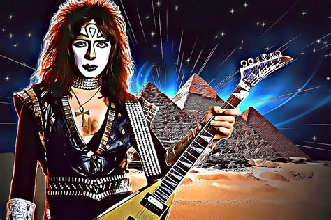 Kiss Rock Band Vinnie Vincent Art Ankh Warrior Digital Art By The Rocker
