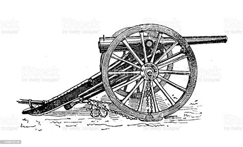 antique illustration cannon stock illustration download image now 19th century 19th century