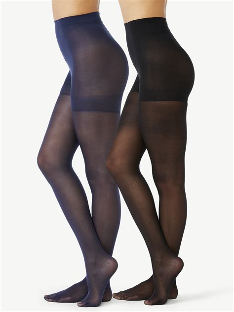 joyspun women s opaque tights 2 pack sizes s to 2xl