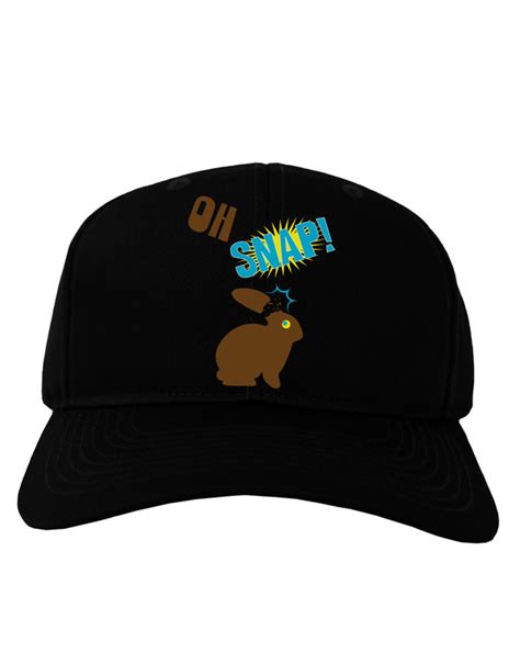 Tooloud Oh Snap Chocolate Easter Bunny Adult Dark Baseball Cap Hat