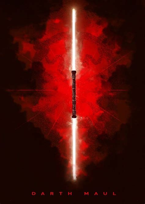 Official Star Wars Character Lightsabers Darth Maul Displate Artwork