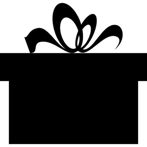 gift box black silhouette  ribbon   black silhouette gift box  icons
