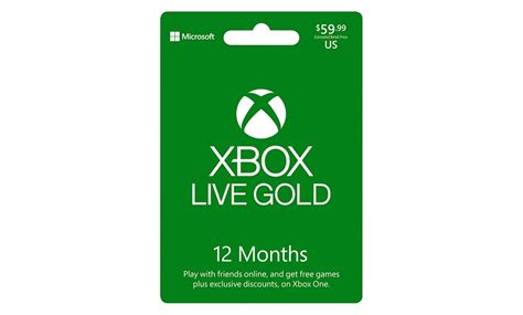 Microsoft Xbox Live 12 Month Gold Membership Physical Card Groupon