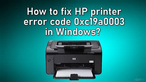 How To Fix Hp Printer Error Code Xc A In Windows
