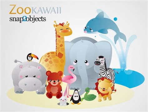 Kawaii Zoo Vector Animals Kostenlos Svg Eps Ai Uidownload