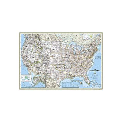 Buy National Geographic United States Classic Wall Map Laminated 43