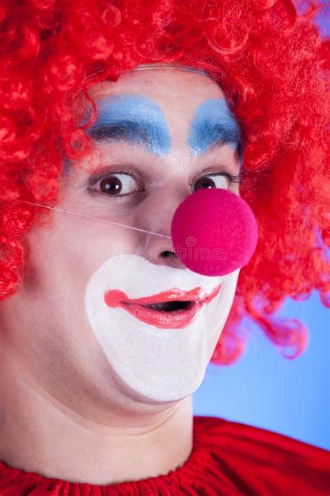 Clown On Blue Backgound Stock Image Image Of Isolated 32641823
