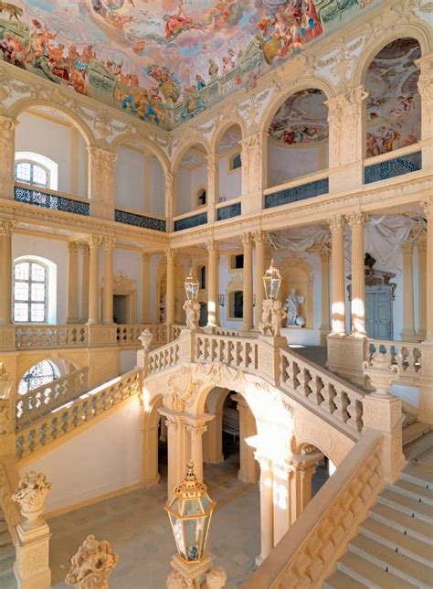 Baroque Architecture Germany Staircase Of Schloss Weissenstein At
