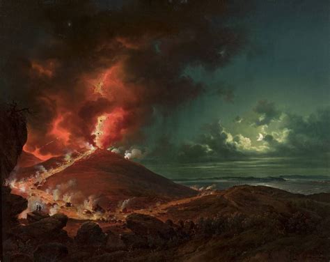 “eruption of mount vesuvius” 1864 by adam malinowski polish 1829 1892 national museum
