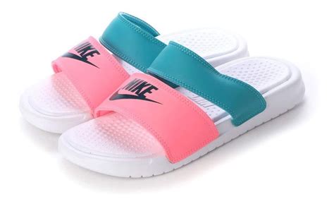 Sandalia Nike Benassi Duo Celeste Rosa As 23 26 Originales 981 00 En Mercado Libre