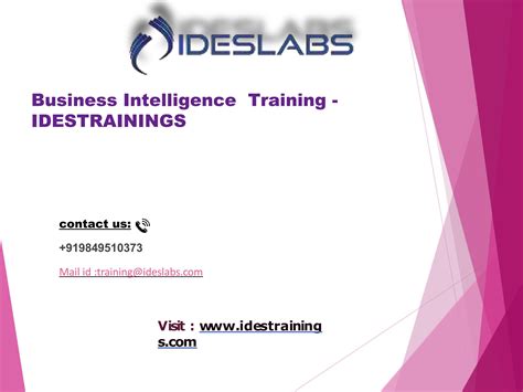 Business Intelligence Training Idestrainings By Idestrainings Issuu